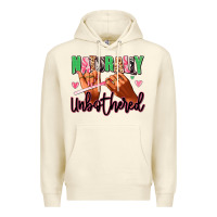 Sandshell Naturally unbothered afro nails Premium Hoodie - RanaPortraitStore