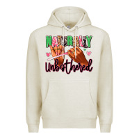 Oatmeal Heather Naturally unbothered afro nails Premium Hoodie - RanaPortraitStore