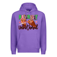 Purple Naturally unbothered afro nails Premium Hoodie - RanaPortraitStore