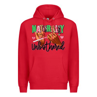 Red Naturally unbothered afro nails Premium Hoodie - RanaPortraitStore