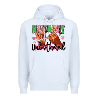 White Naturally unbothered afro nails Premium Hoodie - RanaPortraitStore