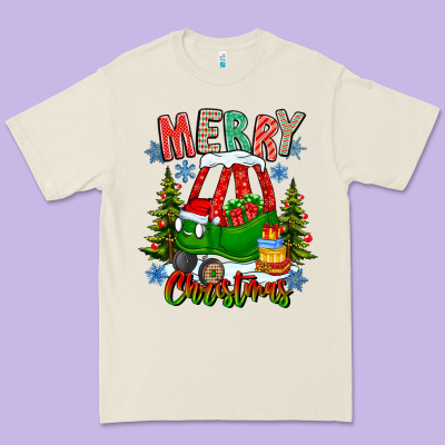 Merry Christmas Car Premium Tee Designed By Cowhidedigitalart