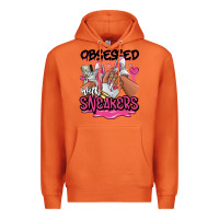Carrot Obsessed with sneakers pink afro woman Premium Hoodie - RanaPortraitStore
