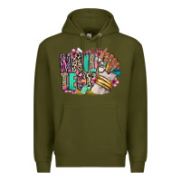 Army Green Nail Tech afro nail art Premium Hoodie - RanaPortraitStore
