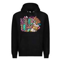 Black Nail Tech afro nail art Premium Hoodie - RanaPortraitStore