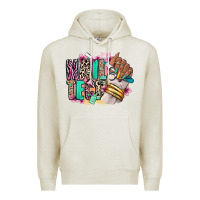 Oatmeal Heather Nail Tech afro nail art Premium Hoodie - RanaPortraitStore