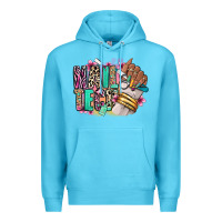 Ocean Blue Nail Tech afro nail art Premium Hoodie - RanaPortraitStore