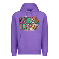 Purple Nail Tech afro nail art Premium Hoodie - RanaPortraitStore