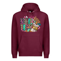 Burgundy Nail Tech afro nail art Premium Hoodie - RanaPortraitStore