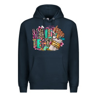 Navy Nail Tech afro nail art Premium Hoodie - RanaPortraitStore
