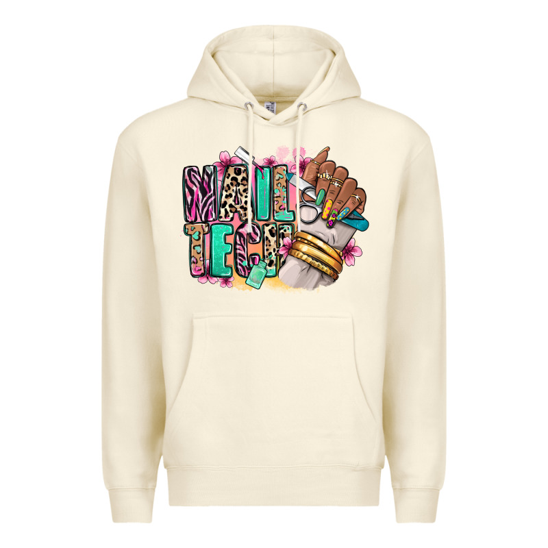 Nail Tech Afro Nail Art Premium Hoodie by RanaPortraitStore | Teevron