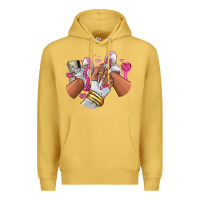 Antique Gold Pink and white sneaker girl Premium Hoodie - RanaPortraitStore