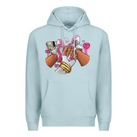 Blue Mist Pink and white sneaker girl Premium Hoodie - RanaPortraitStore