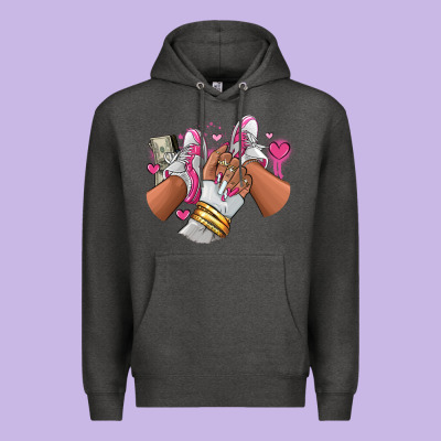 Pink And White Sneaker Girl Premium Hoodie Designed By Ranaportraitstore
