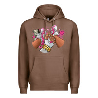 Chestnut Pink and white sneaker girl Premium Hoodie - RanaPortraitStore