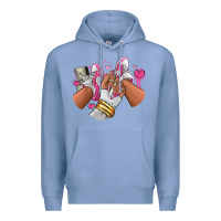 Colony Blue Pink and white sneaker girl Premium Hoodie - RanaPortraitStore