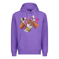 Purple Pink and white sneaker girl Premium Hoodie - RanaPortraitStore