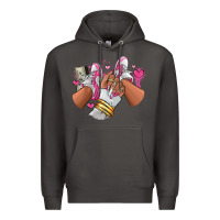 Smoke Pink and white sneaker girl Premium Hoodie - RanaPortraitStore
