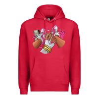Cardinal Pink and white sneaker girl Premium Hoodie - RanaPortraitStore