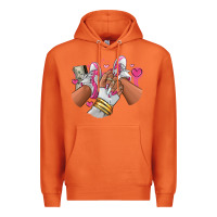 Carrot Pink and white sneaker girl Premium Hoodie - RanaPortraitStore