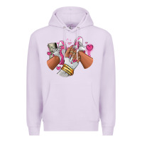 Lilac Pink and white sneaker girl Premium Hoodie - RanaPortraitStore