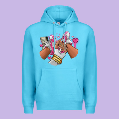 Pink And White Sneaker Girl Premium Hoodie Designed By Ranaportraitstore