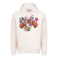 Pale Pink Pink and white sneaker girl Premium Hoodie - RanaPortraitStore