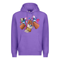 Purple Pink and blue sneaker girl Premium Hoodie - RanaPortraitStore