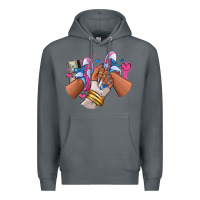 Rock Pink and blue sneaker girl Premium Hoodie - RanaPortraitStore