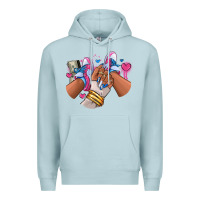 Blue Mist Pink and blue sneaker girl Premium Hoodie - RanaPortraitStore
