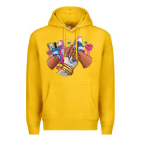 Lemon Pink and blue sneaker girl Premium Hoodie - RanaPortraitStore