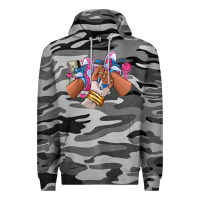 Slate Camo Pink and blue sneaker girl Premium Hoodie - RanaPortraitStore