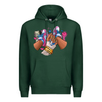 Sports Green Pink and blue sneaker girl Premium Hoodie - RanaPortraitStore