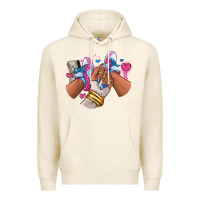Tofu Pink and blue sneaker girl Premium Hoodie - RanaPortraitStore