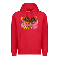 Red Pink afro nails Premium Hoodie - RanaPortraitStore