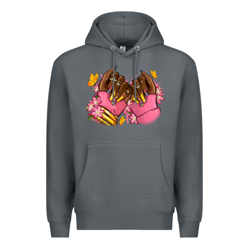 Pink Afro Nails Premium Hoodie by RanaPortraitStore | Teevron