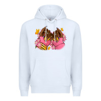 White Pink afro nails Premium Hoodie - RanaPortraitStore