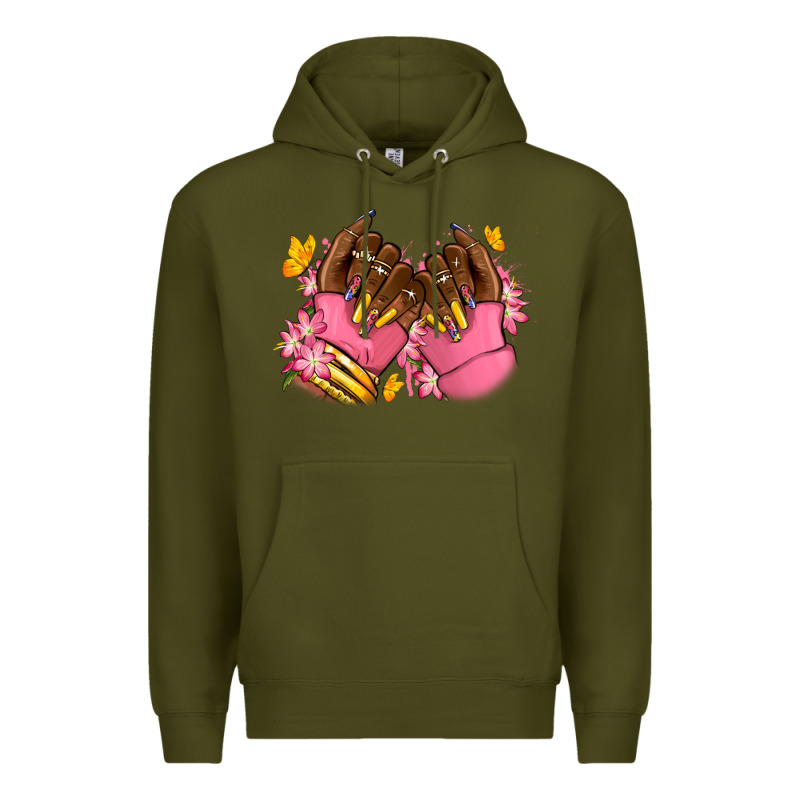 Pink Afro Nails Premium Hoodie by RanaPortraitStore | Teevron