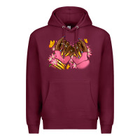 Burgundy Pink afro nails Premium Hoodie - RanaPortraitStore