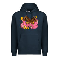 Navy Pink afro nails Premium Hoodie - RanaPortraitStore
