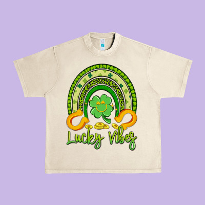 Lucky Vibes Urban Heavy Tee Designed By Artiststas