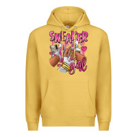 Antique Gold Pink and white sneaker girl Premium Hoodie - RanaPortraitStore