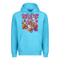 Ocean Blue Pink and white sneaker girl Premium Hoodie - RanaPortraitStore