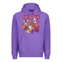 Purple Pink and white sneaker girl Premium Hoodie - RanaPortraitStore