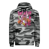 Slate Camo Pink and white sneaker girl Premium Hoodie - RanaPortraitStore