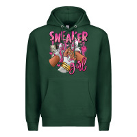 Sports Green Pink and white sneaker girl Premium Hoodie - RanaPortraitStore