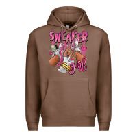 Chestnut Pink and white sneaker girl Premium Hoodie - RanaPortraitStore