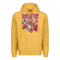 Mustard Pink and white sneaker girl Premium Hoodie - RanaPortraitStore