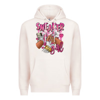 Pale Pink Pink and white sneaker girl Premium Hoodie - RanaPortraitStore