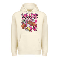 Sandshell Pink and white sneaker girl Premium Hoodie - RanaPortraitStore